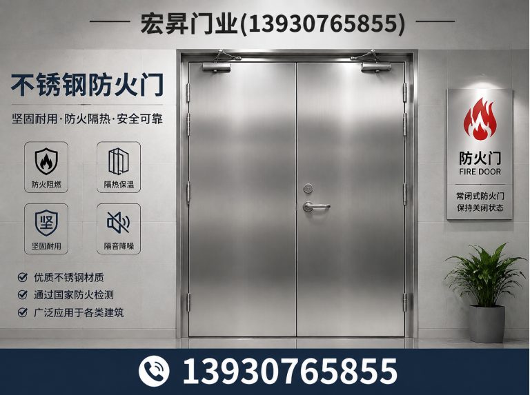 青县不锈钢防火门展示图